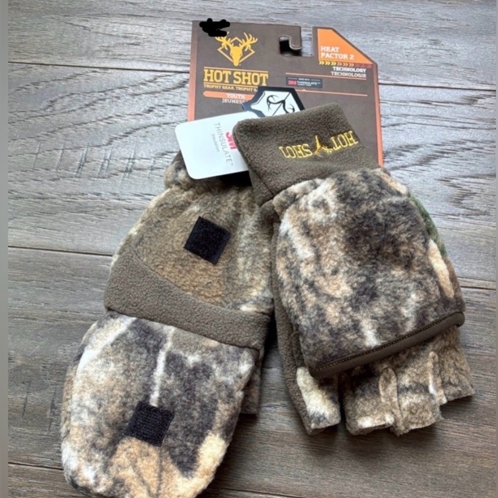 Hot Shot Realtree Edge 3M Thinsulate,Heat factor 2, pop top gloves
